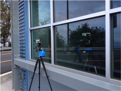 An infrared camera helps determine the area and U-value of the window frame